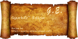 Gyurkó Edina névjegykártya