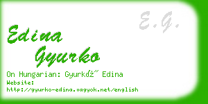 edina gyurko business card